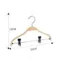 Plywood Bend Wooden Hangers Light Weight Durable Natural Wood Suit/Coat and Pants Hanger with clipper Natural Finish, 10-Pack