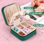 Plush Velvet Travel Jewelry Case, Mini Jewelry Box, Small Jewelry Organizer Portable Display Jewelry Storage Case for Rings Earrings Necklace Bracelet Bangle,Gifts for Girls Women