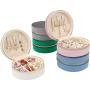 Plush Velvet Travel Jewelry Case, Mini Jewelry Box, Small Jewelry Organizer Portable Display Jewelry Storage Case for Rings Earrings Necklace Bracelet Bangle,Gifts for Girls Women