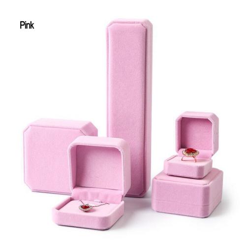 Plush Velvet Travel Jewelry Case, Mini Jewelry Box, Small Jewelry Organizer Portable Display Jewelry Storage Case for Rings Earrings Necklace Bracelet Bangle,Gifts for Girls Women