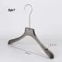 Free Customization Logo 1pcs High Quality Grey Acrylic Hangers, Made of Gray Acrylic for a Luxurious Look and Feel with Swivel Hook (Shirt) for Women