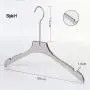 Free Customization Logo 1pcs High Quality Grey Acrylic Hangers, Made of Gray Acrylic for a Luxurious Look and Feel with Swivel Hook (Shirt) for Women