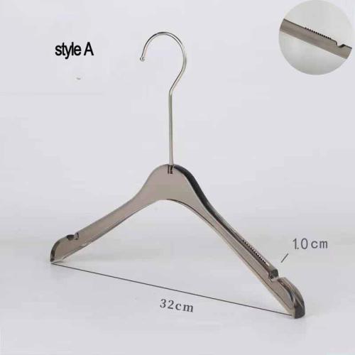 Free Customization Logo 1pcs High Quality Grey Acrylic Hangers, Made of Gray Acrylic for a Luxurious Look and Feel with Swivel Hook (Shirt) for Kids children