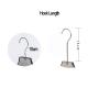 Free Customization Logo 1pcs High Quality Grey Acrylic Hangers, Made of Gray Acrylic with Velvet for a Luxurious Look and Feel with Swivel Hook (Shirt) for Women