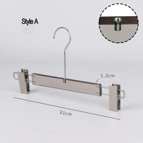 Free Customization Logo 1pcs High Quality Grey Acrylic Hangers, Made of Gray Acrylic with Clip for a Luxurious Look and Feel with Swivel Hook (Pants) for Women,Children and Men