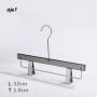Free Customization Logo 1pcs High Quality Grey Acrylic Hangers, Made of Gray Acrylic with Clip for a Luxurious Look and Feel with Swivel Hook (Pants) for Women,Children and Men