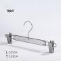 Free Customization Logo 1pcs High Quality Grey Acrylic Hangers, Made of Gray Acrylic with Clip for a Luxurious Look and Feel with Swivel Hook (Pants) for Women,Children and Men