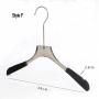 Free Customization Logo 1pcs High Quality Grey Acrylic Hangers, Made of Gray Acrylic with Velvet for a Luxurious Look and Feel with Swivel Hook (Shirt) for Women