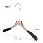 Free Customization Logo 1pcs High Quality Grey Acrylic Hangers, Made of Gray Acrylic with Velvet for a Luxurious Look and Feel with Swivel Hook (Shirt) for Women