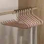 Portable Dryer PVC Heavy Duty Slacks/Trousers Pants Hangers Open Ended Hanger Easy Slide Organizers, Metal Rod with a Large Diameter, Chrome and Multiple Color Friction