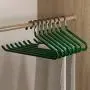 Portable Dryer PVC Heavy Duty Slacks/Trousers Pants Hangers Open Ended Hanger Easy Slide Organizers, Metal Rod with a Large Diameter, Chrome and Multiple Color Friction