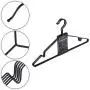 pamo Matte Black Metal Clothes Hangers -  20 packs Stainless Steel Black Hangers multiple size available- Nickel on black plated Coated, Scratch- and Rust-Resistant - Space Saving Clothes Hanger