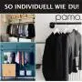 pamo Matte Black Metal Clothes Hangers -  20 packs Stainless Steel Black Hangers multiple size available- Nickel on black plated Coated, Scratch- and Rust-Resistant - Space Saving Clothes Hanger