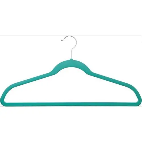 Bestseller High Quality Space Saving Wholesale Children Kids Velvet Flocked non-slip velvet plastic clothes hangers	
