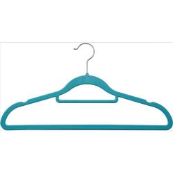 High quality space saving velvet clothes hangers horse strong cabide racks durable Flocked non-slip velvet plastic clothes hangers	