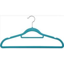 High quality space saving velvet clothes hangers horse strong cabide racks durable Flocked non-slip velvet plastic clothes hangers	