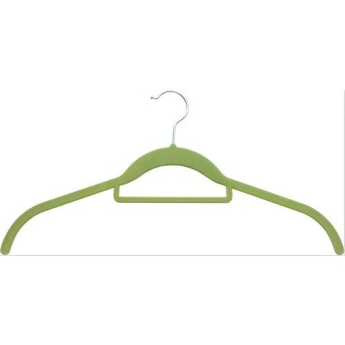 Amazon Velvet Suit Hangers Flocked non-slip velvet plastic clothes hangers	