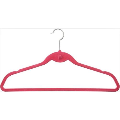 360 Degree Swivel Hook Non-Slip Velvet Clothes Hangers Flocked non-slip velvet plastic clothes hangers	