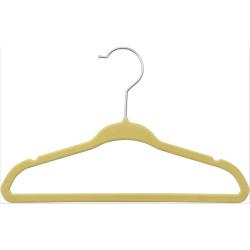 Dongguan brushed curtain fabric velvet hanger with nonslip Kid's and baby flocked non-slip velvet plastic clothes hangers	