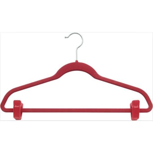 Velvet Flocked Garment hangers Hanger Clips	