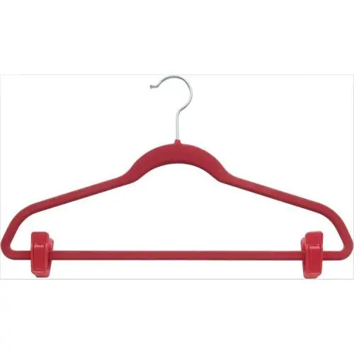 Velvet Flocked Garment hangers Hanger Clips	