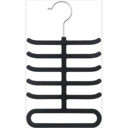 Wholesale Luxury ABS Plastic Velvet Flocked Tie Hanger