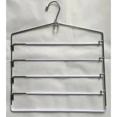 Speed Space Saving Metal Pants Hangers(4 Pack) 5 Layers Skidproof Foam Padded with Swing Arm Closet Organizer for Pants Jeans Trousers Skirts Scarf Ties Speed Space Saving Metal Pants Hangers(4 Pack) 5 Layers Skidproof Foam Padded with Swing Arm Closet Organizer for Pants Jeans Trousers Skirts Scarf Ties