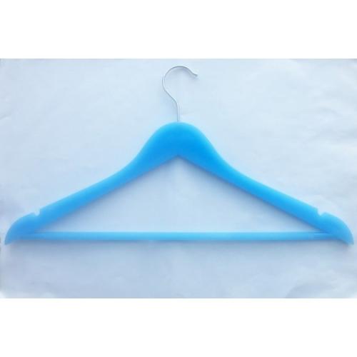 Speed Premium Velvet Shirt Hangers (Pack of 50) - Non Slip Felt Dress Hangers Black - Copper/Rose Gold Hooks,Space Saving Clothes Hangers (Blue)