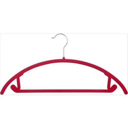 2020 Trendy Velvet Coat Hanger Private Label Custom Flocked non-slip velvet plastic clothes hangers	