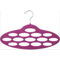 velvet fourteen hole scarf hanger & flocked tie hanger