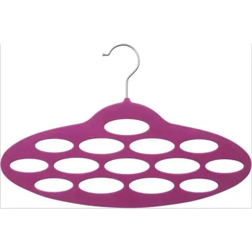 velvet fourteen hole scarf hanger & flocked tie hanger