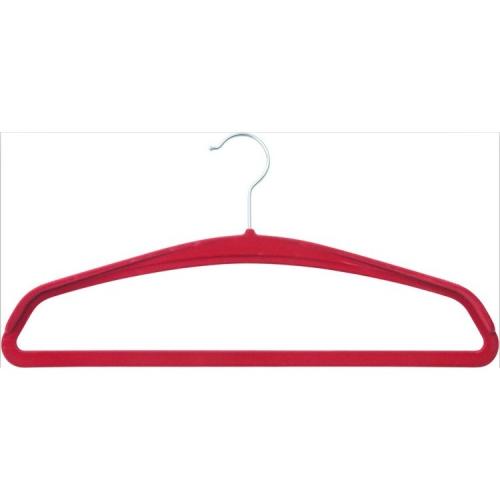 custom amazon basic black velvet suit clothes hangers non slip for wardrobe Flocked non-slip velvet plastic clothes hangers	