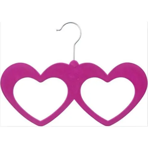 Two Heart Shape Scarf Velvet Hanger Two Heart Shape Scarf Velvet Hanger