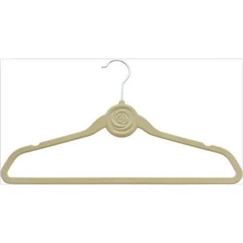 2019 Wholesale High Quality Velvet Flocked Hangers Clothes Hangers Flocked non-slip velvet plastic clothes hangers	