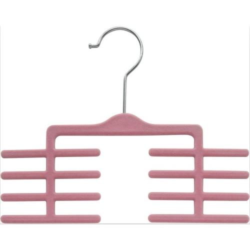 PVC coated space saving metal tie hangers with 16racks
