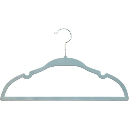 New arrival Anti Slip Velvet Hangers Amazon hot sale 360 Degree Swivel Hook Kids & baby flocked non-slip velvet plastic clothes hangers	