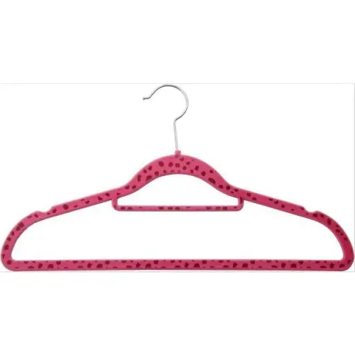Pink Velvet Hanger with anti slip function Pink Velvet Hanger with anti slip function